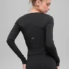 Alo Softsculpt Precision Langarmshirt – Schwarz