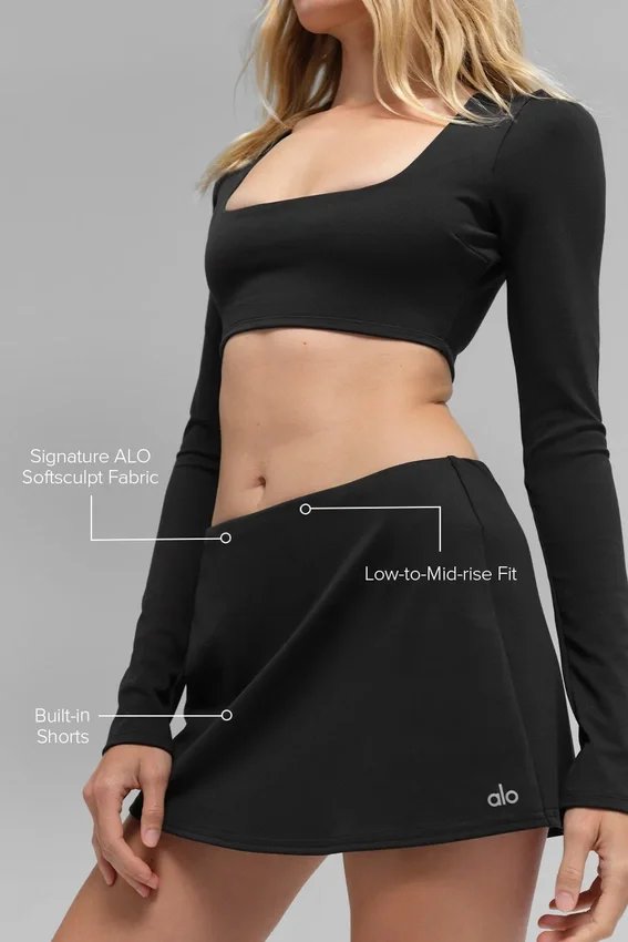 Alo Softsculpt Precision Minirock – Schwarz