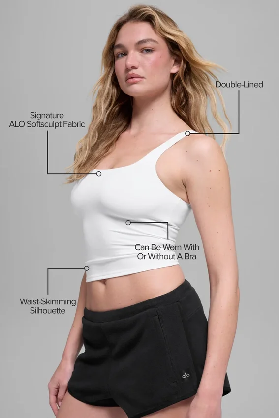 Alo Softsculpt Precision Tank – Weiß