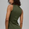 Alo Softsculpt Precision Volllängen-BH-Tanktop – Green Olive