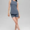 Alo Softsculpt Precision Volllängen-BH-Top – Bluestone
