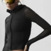 Alo Softsculpt Superset Jacke mit durchgehendem Reißverschluss – Schwarz
