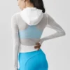 Alo Softsculpt Superset Jacke mit durchgehendem Reißverschluss – Weiß