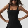 Alo Softsculpt Topspin Tenniskleid – Schwarz