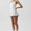 Alo Softsculpt Topspin Tenniskleid – Weiß