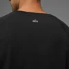 Alo Vapor Langarmshirt mit Rundhalsausschnitt – Schwarz