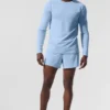 Alo Vapor Langarmshirt mit Rundhalsausschnitt – Seashell Blue