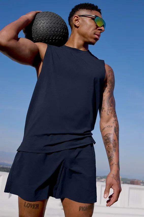 Alo Vapor Muscle Top – Navy