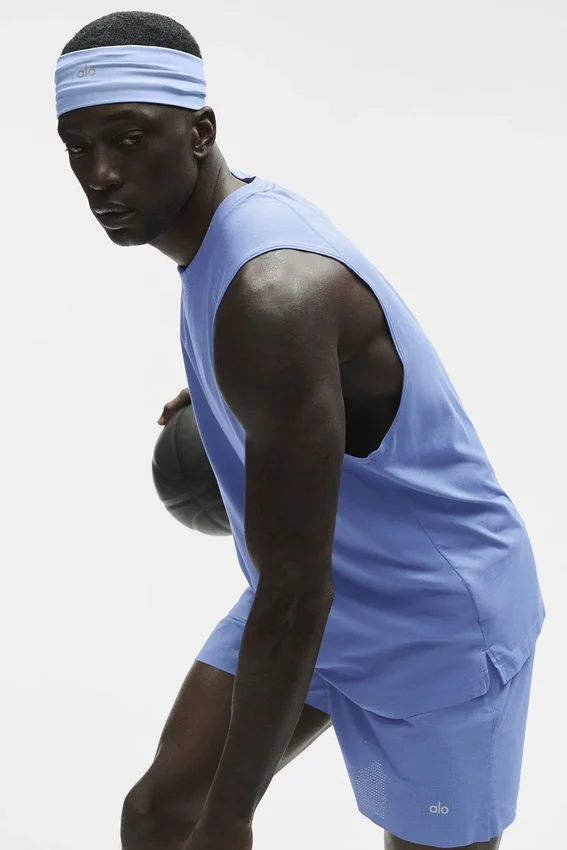 Alo Vapor Muscle Top – Provence Blue