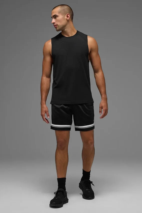 Alo Vapor Muscle-Top – Schwarz