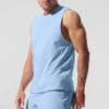 Alo Vapor Muscle Top – Seashell Blue
