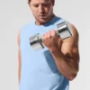 Alo Vapor Muscle Top – Seashell Blue