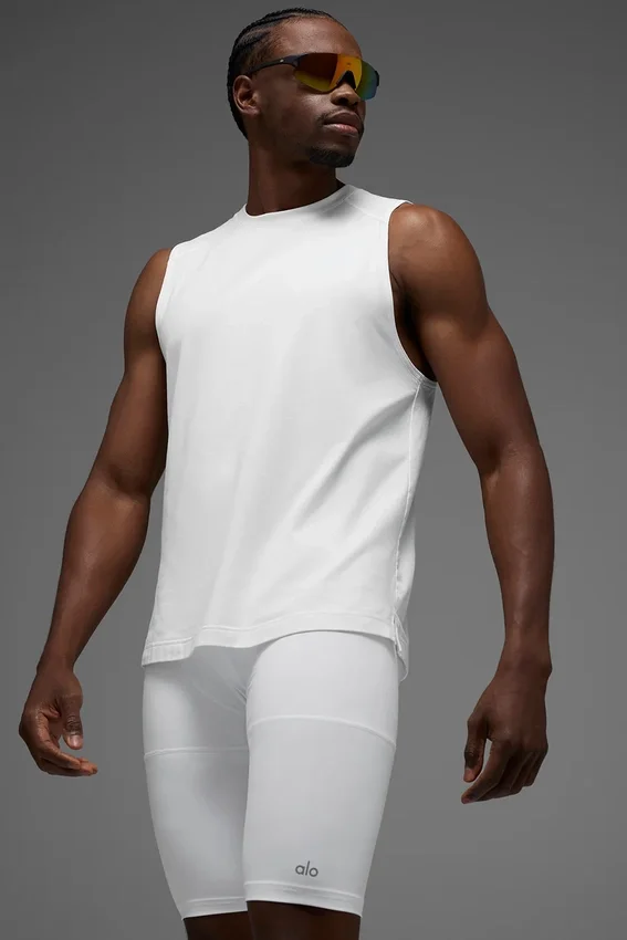Alo Vapor Muscle Top – Weiß