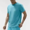 Alo Vapor Rundhals-Shirt mit Kurzarmshirts – Blue Breeze