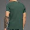 Alo Vapor Rundhals-T-Shirt mit Kurzarmshirts – Clover Green