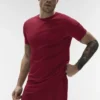 Alo Vapor Rundhals-T-Shirt mit Kurzarmshirts – Garnet