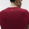 Alo Vapor Rundhals-T-Shirt mit Kurzarmshirts – Garnet