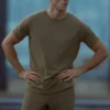 Alo Vapor Rundhals-T-Shirt mit Kurzarmshirts – Olive Tree