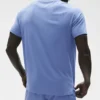 Alo Vapor Rundhals-T-Shirt mit Kurzarmshirts – Provence-Blau