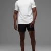 Alo Vapor Rundhals-T-Shirt mit Kurzarmshirts – Weiß