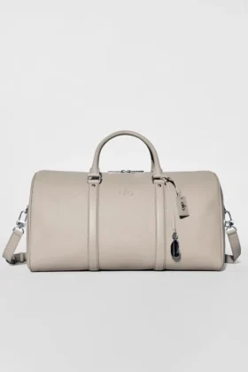 Alo Voyage Reisetasche – Leder in der Farbe „Gravel“