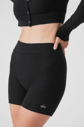 Alolux High-Waist Me Time Shorts – Schwarz