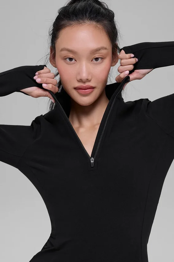 Alosoft 1/2 Zip Rapid Pullover – Schwarz