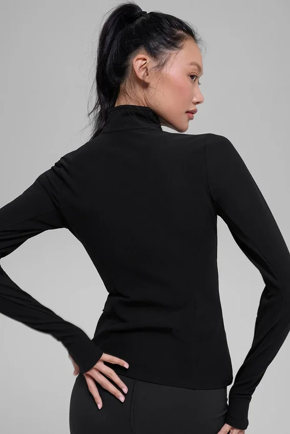 Alosoft 1/2 Zip Rapid Pullover – Schwarz