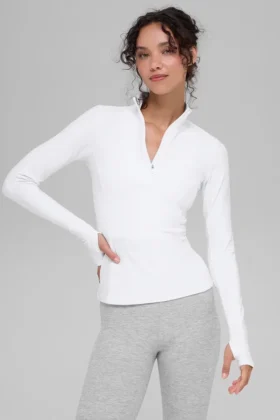 Alosoft 1/2 Zip Rapid Pullover – Weiß