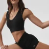 Alosoft Affection BH-Top mit V-Ausschnitt – Schwarz
