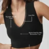 Alosoft Affection BH-Top mit V-Ausschnitt – Schwarz