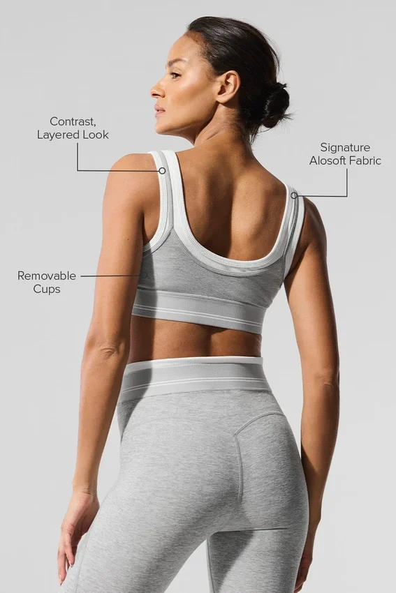 Alosoft Better Together BH – Athletic Heather Grey/Weiß