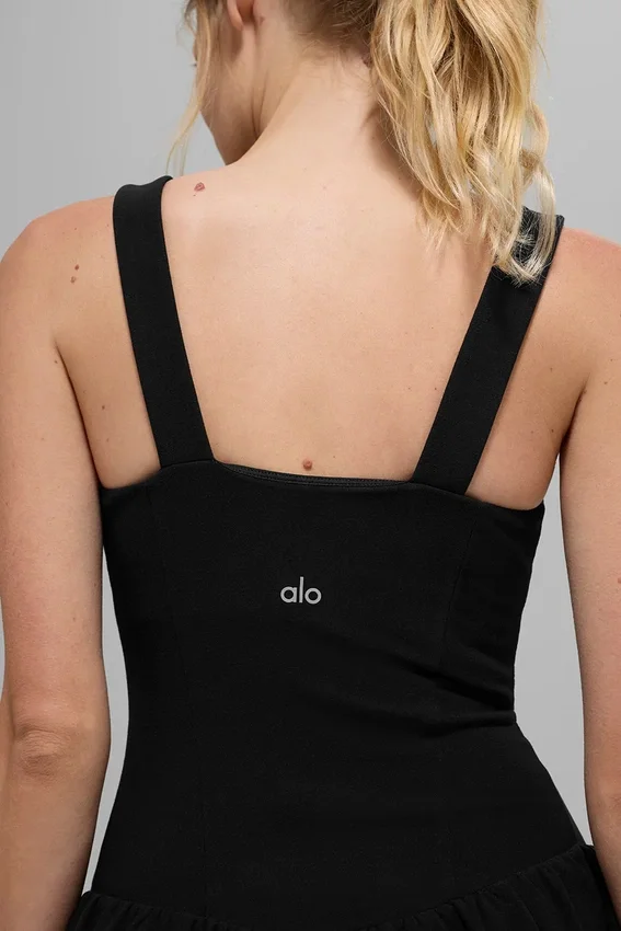 Alosoft Break Point Tenniskleid – Schwarz