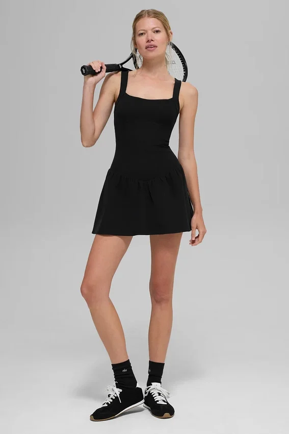 Alosoft Break Point Tenniskleid – Schwarz