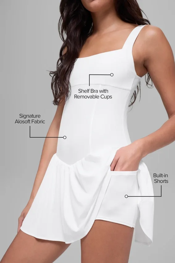 Alosoft Break Point Tenniskleid – Weiß