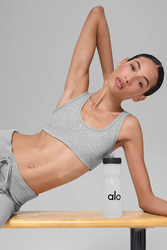 Alosoft Center Stage BH – Athletic Heather Grey