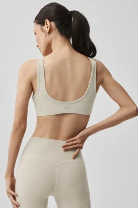 Alosoft Center Stage BH – Oatmeal Heather