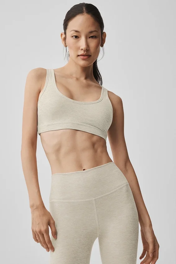 Alosoft Center Stage BH – Oatmeal Heather