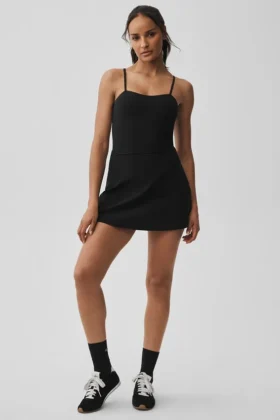 Alosoft Courtside Tenniskleid – Schwarz