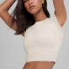 Alosoft Crop Finesse Kurzarmshirt – Beige
