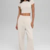 Alosoft Crop Finesse Kurzarmshirt – Beige