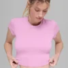 Alosoft Crop Finesse Kurzarmshirt – Candy Heart Pink