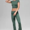 Alosoft Crop Finesse Kurzarmshirt – Kleegrün