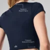 Alosoft Crop Finesse Kurzarmshirt – Marineblau