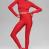 Alosoft Crop Finesse Langarmshirt – Leuchtend Rot
