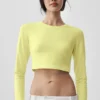 Alosoft Crop Finesse Langarmshirt – Sunshine