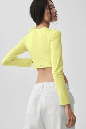 Alosoft Crop Finesse Langarmshirt – Sunshine