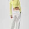Alosoft Crop Finesse Langarmshirt – Sunshine