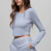 Alosoft Crop Finesse Langarmshirt – Winter Frost