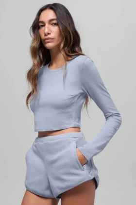 Alosoft Crop Finesse Langarmshirt – Winter Frost